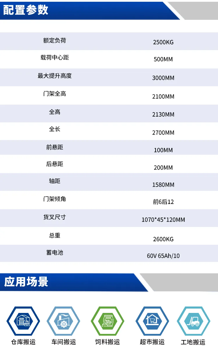 立派RF25E 电动叉车