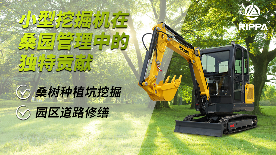 小型挖掘机在桑园管理中的独特贡献:桑树种植坑挖掘与园区道路修缮