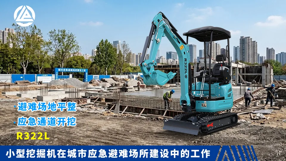 小型挖掘机在城市应急避难场所建设中的工作：避难场地平整与应急通道开挖